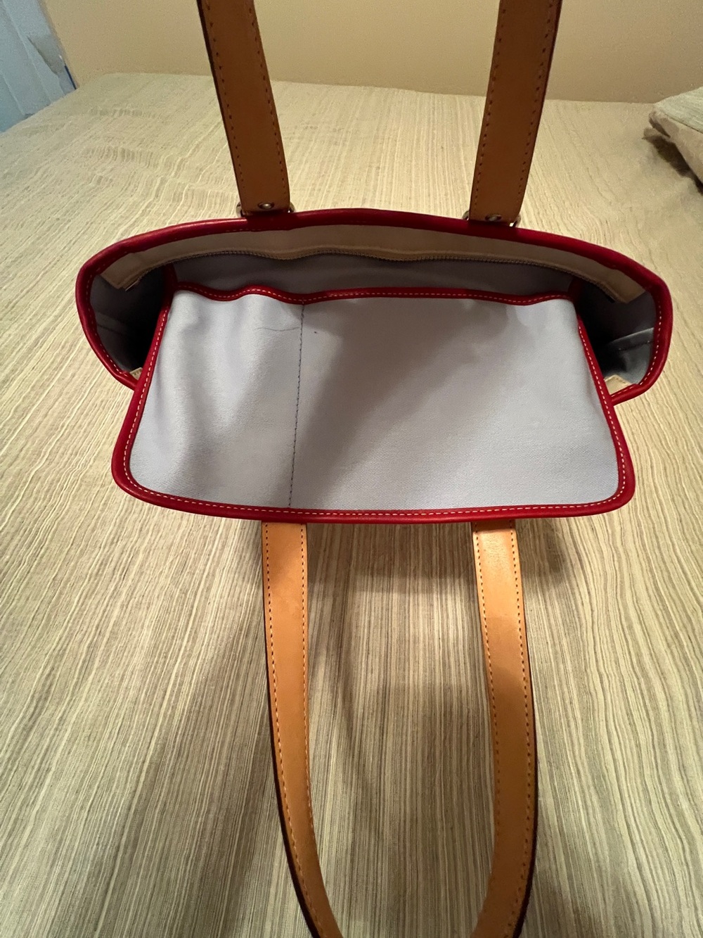 Coach Hampton Natural Canvas w
Red & Natural Leather Nickel
Hardware - Picture 7 of 15